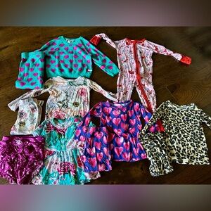 Bamboo posh peanut little sleepies Pajama bundle 6-12 Mo